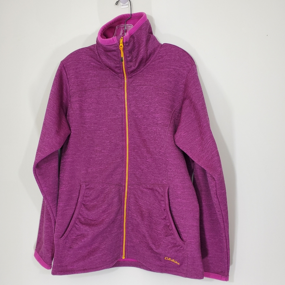 Cabela's Purple Zip front Jacket with side pockets, Size XL